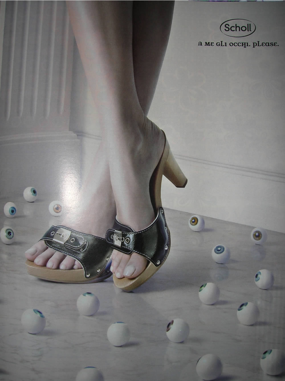 scholl wooden clogs